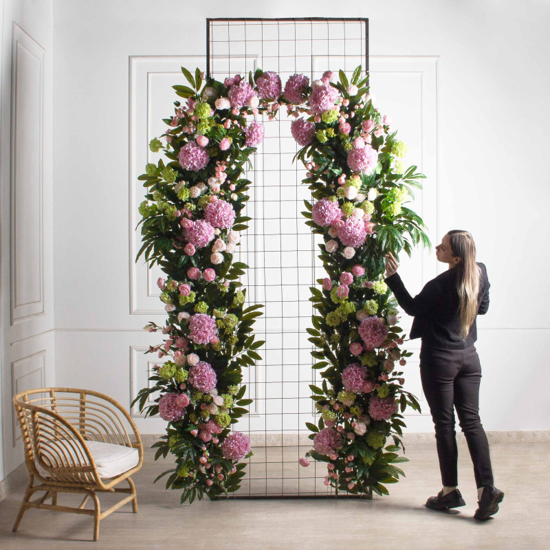 ДЛ162(з)(F) Декор входной группы цветочный h260см (шир 40-60см)_1