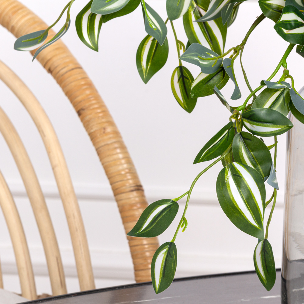 7143/0901-03/1 Традесканция искусственная куст h40см, зелено-белая_1