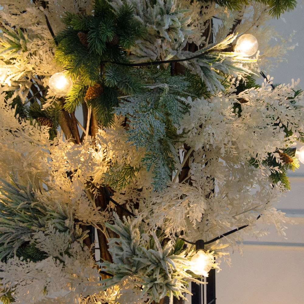 ДЛ181/СВ04(Пр)(Fix)(F)Декор вход.группы h300см н/прутьях, прист.с ретро-гирляндой,бело-сизый_7