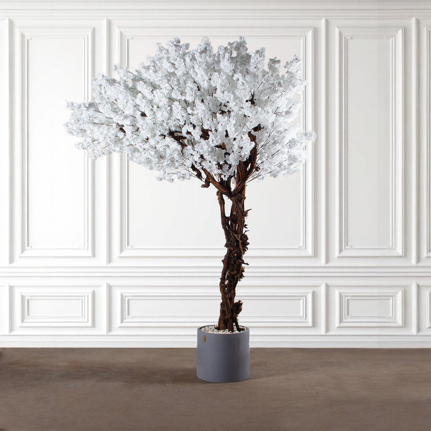 318/ОС/225-2(з)(F) Сакура Элит искусственная пристенная, разборная h318см, белая_2