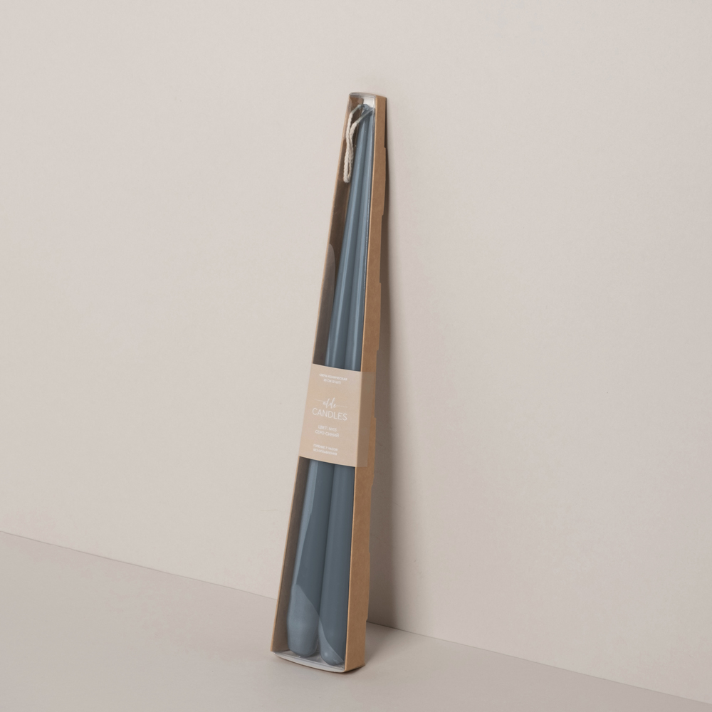 СК35-13(Fix)(F) Свеча коническая 35см Оттенок №13 (серо-синий) 2шт/уп_1