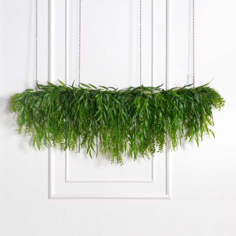 Л130(F) Лиана искусственная с ампельными растениями L100см,свес 60см