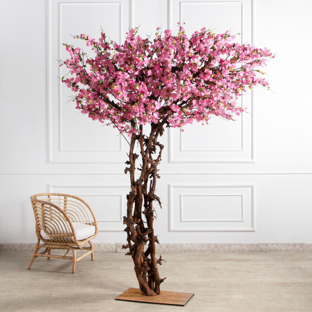 230/ОС/5170(з)(F) Яблоня искусственная h230см, розовая_2
