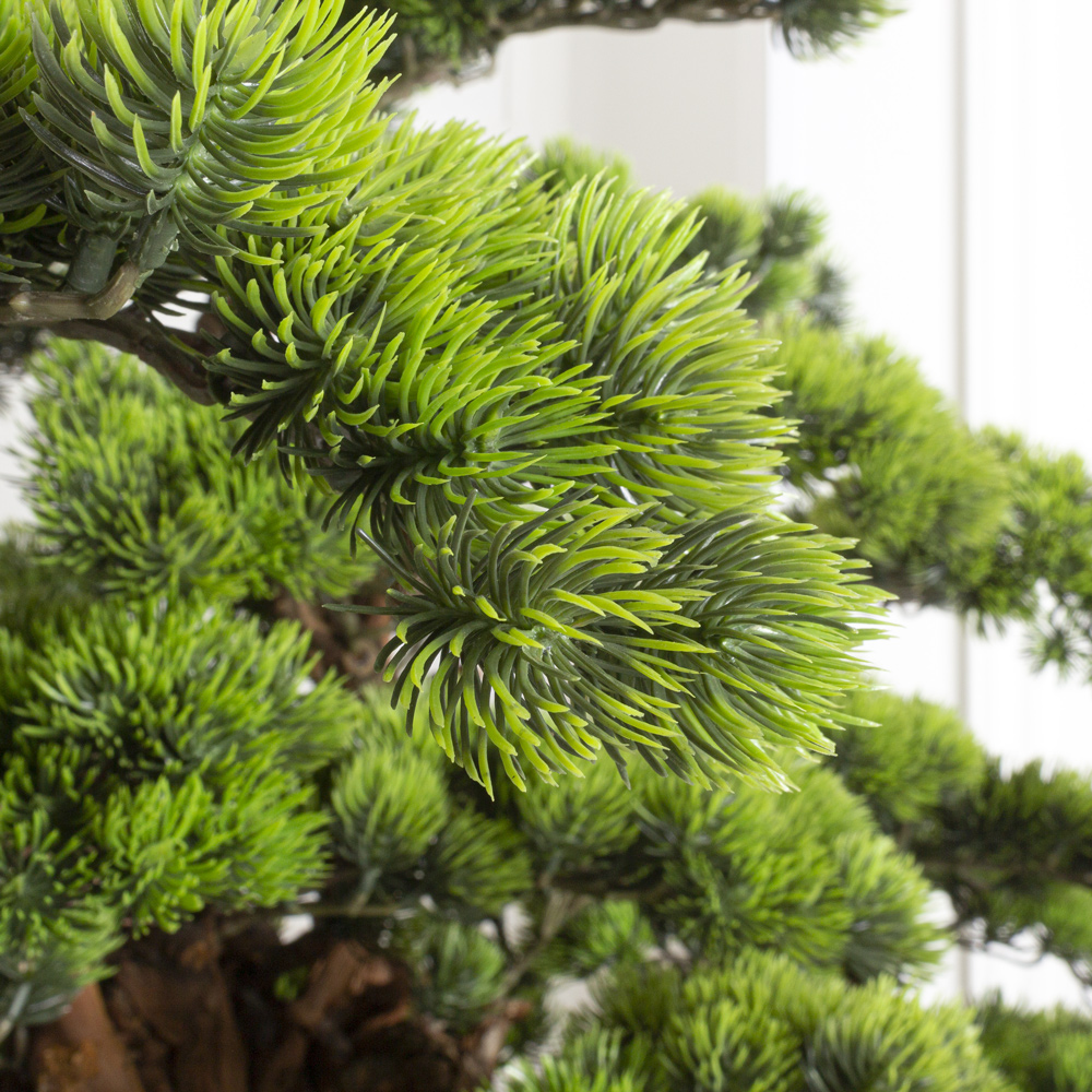 БС200/ОС/30(з) Сосна бонсай искусственная h200см (пластик) на основании, зеленая_5