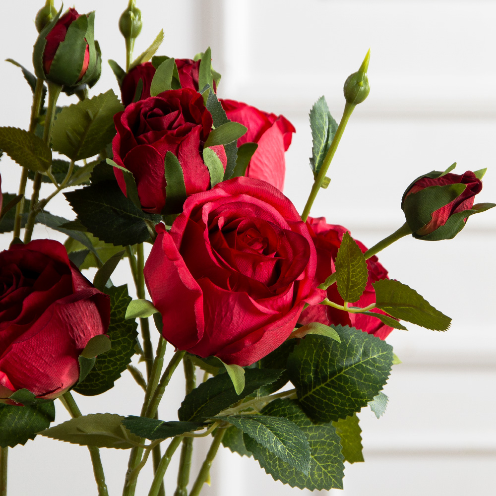 7141А/0108-0360/2(F) Роза искусственная h65см 2головы 2бутона,красная_4