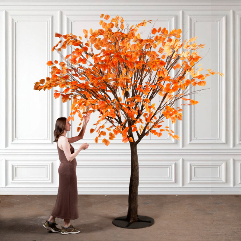 310Гбст/разб/РН/635(F) Осина искусственная  h310см d250см, оранжевая_1