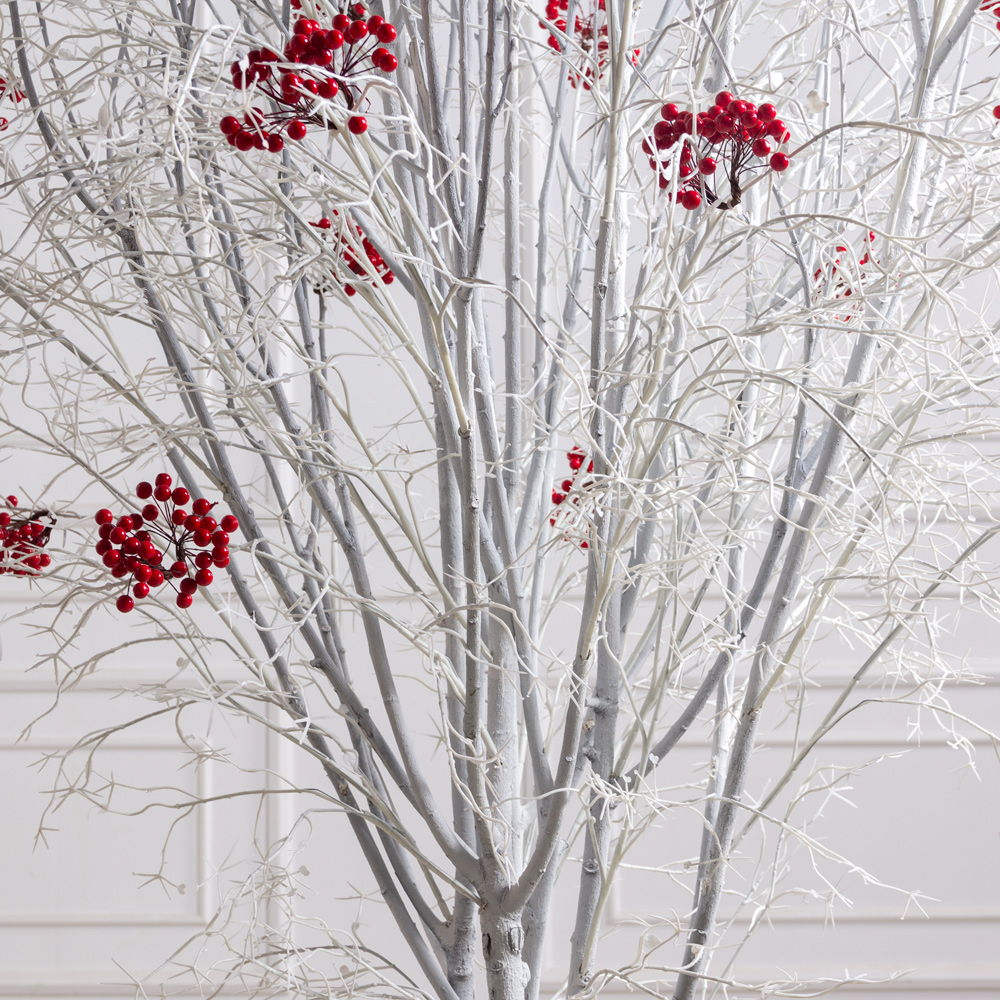 200/Р/1766(F) Рябина искусственная заснеженная h180см_1