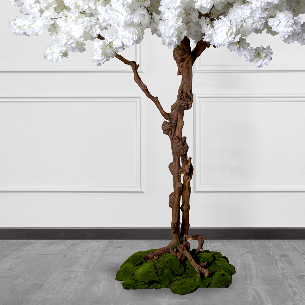 250/ОС/225-3(з) Сакура искусственная h250см, d150см на основании 60х35см, белая_1