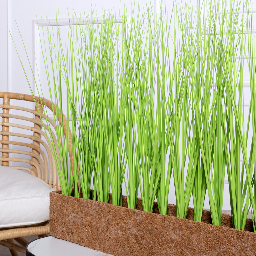 Т0088(Promo)(F) Трава Осока искусственная h43-45см в кокосовом боксе 50х10х10см_8