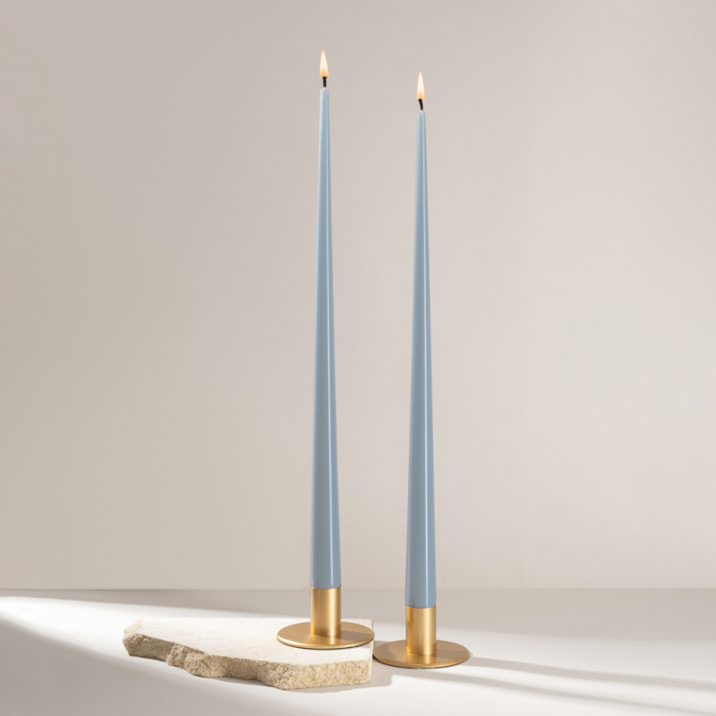 СК42-14(Fix)(f) Свеча коническая 42см Оттенок №14 (серо-голубой) 2шт/уп