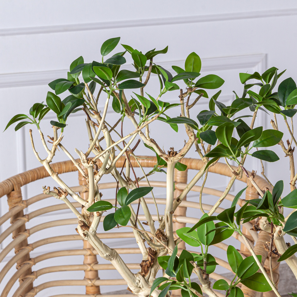 БЛ110/Д3/516 Бонсай искусственный Фикус Микрокарпа h110см в интерьерном кашпо_4