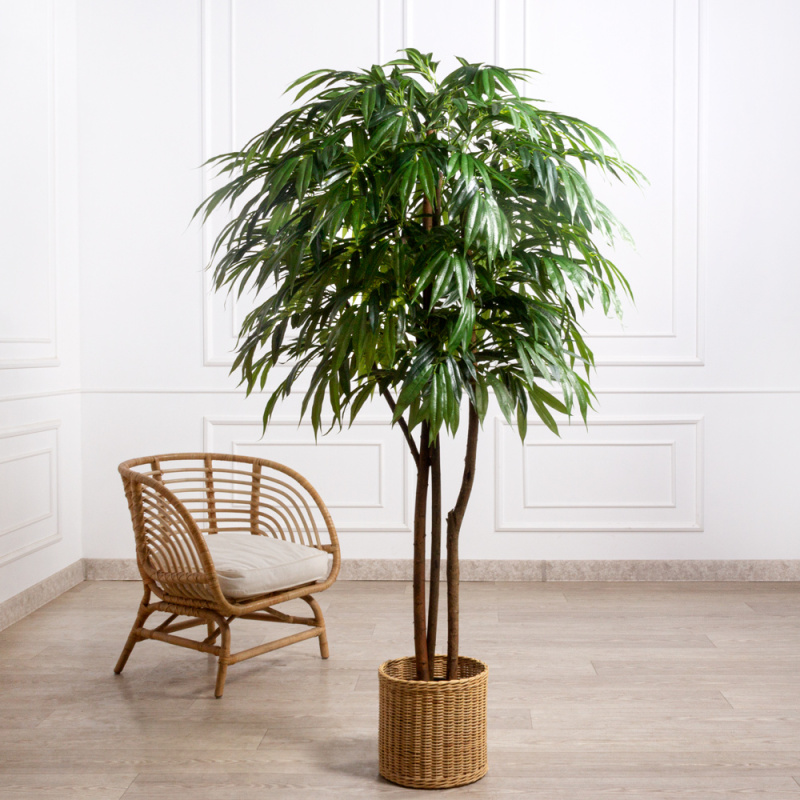 180/РН/219-1(з)(F) Лонгифолия искусственная h180см (латекс) в кашпо