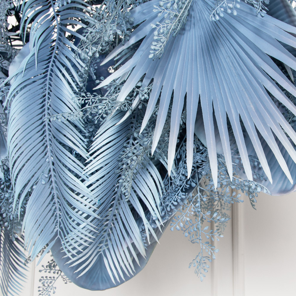 КЗ/54(з)(F) Композиция искусственная на сетке с ампельными растениями 90х40см, свес 60см_6