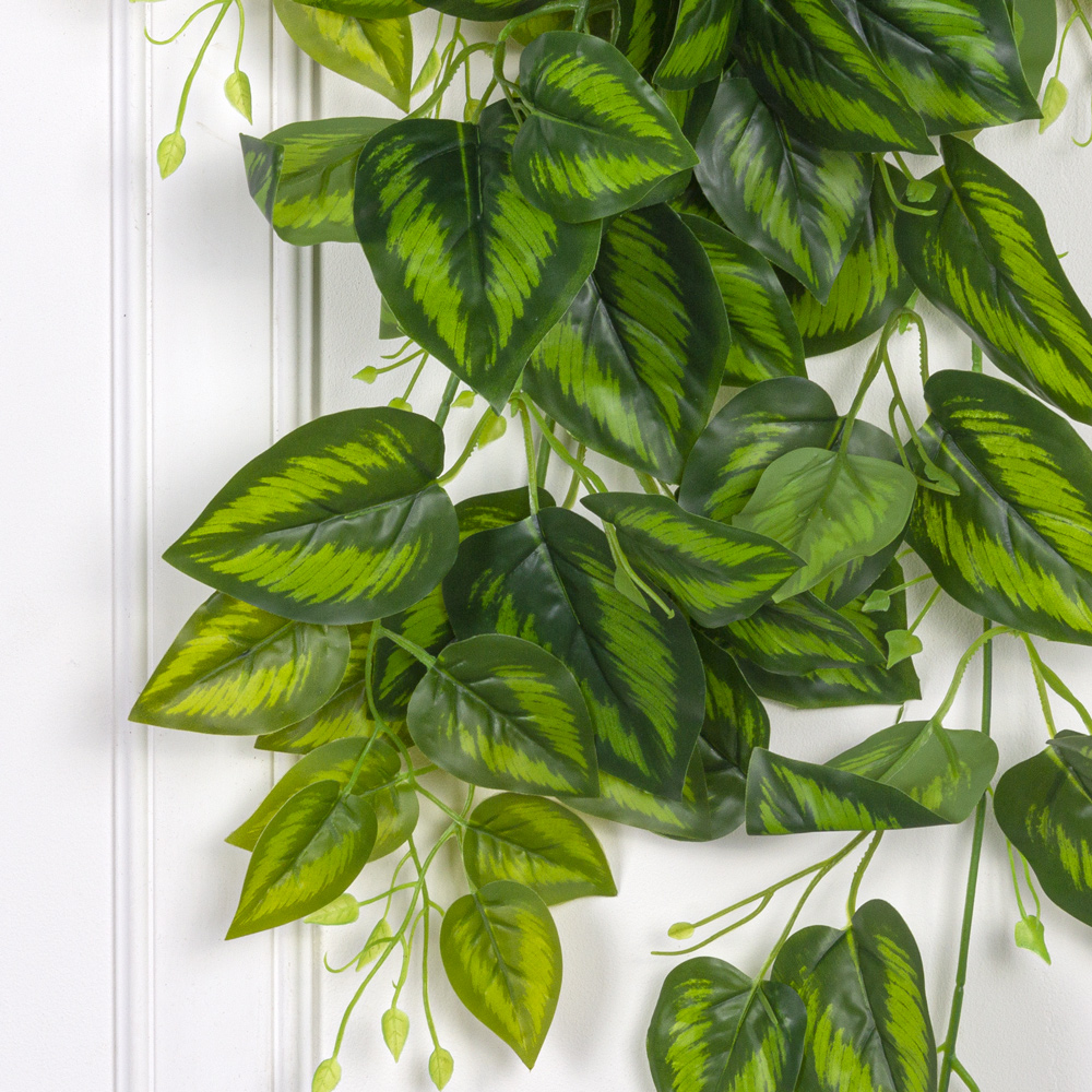 7144А/0228-12 Плющ искусственный Пилея h94см (латекс), желто-зеленый _1