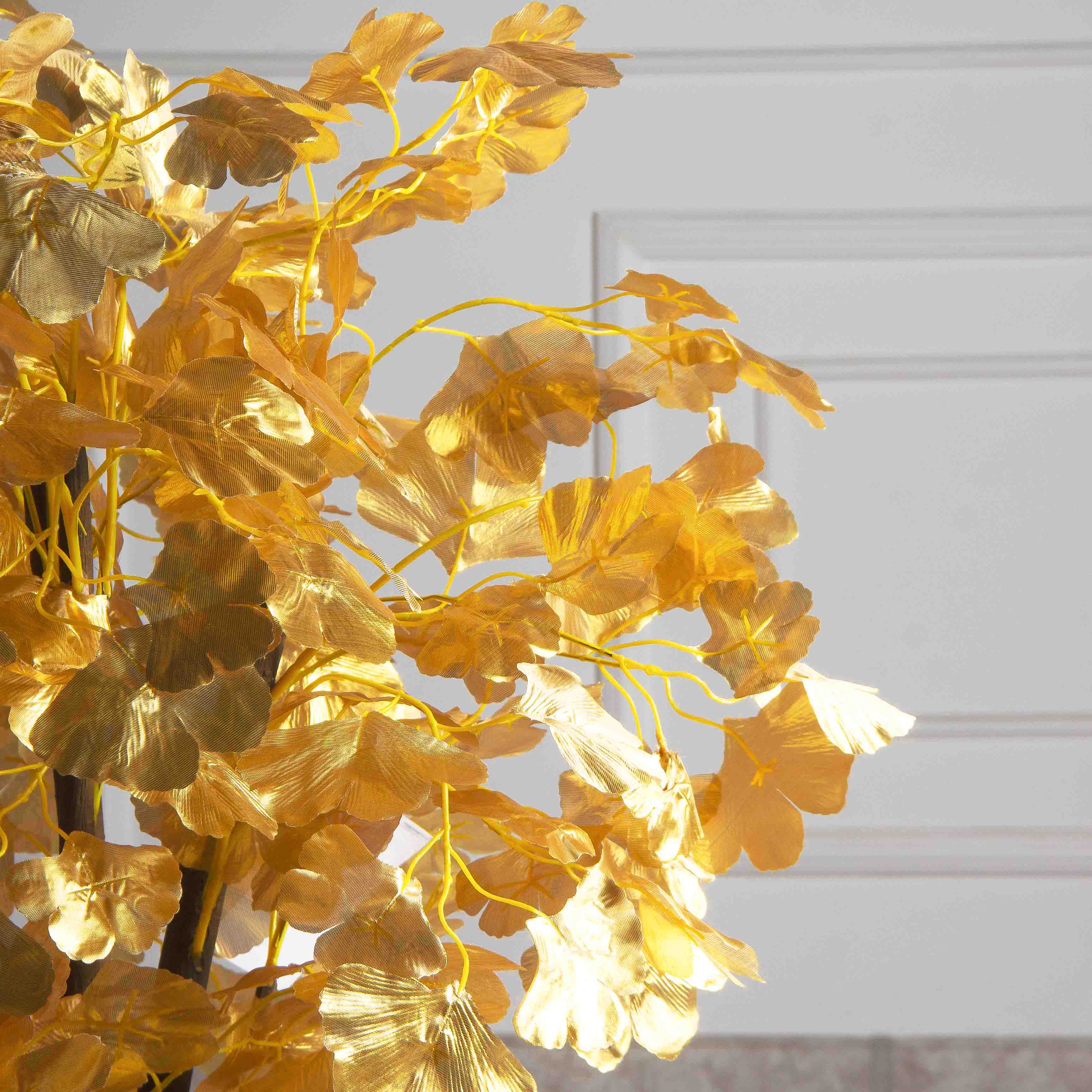 090/РН/176(з)(F) Дерево искусственное Гинкго h90см золотое_5