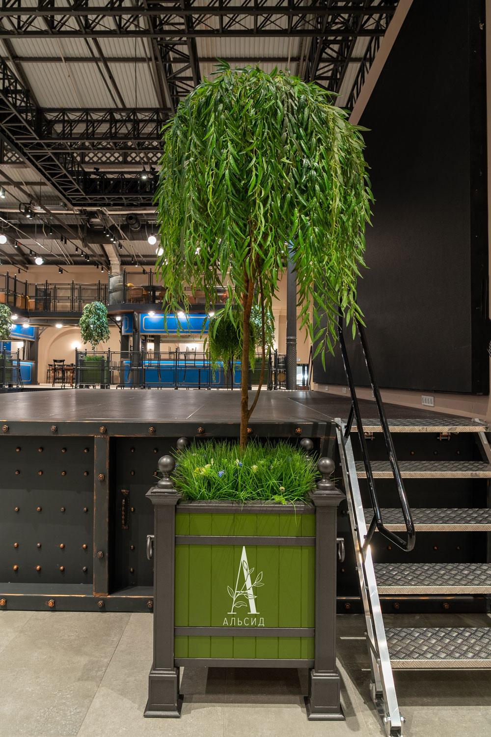 190/РН/510(F) Ива плакучая искусственная h190см(латекс)_3