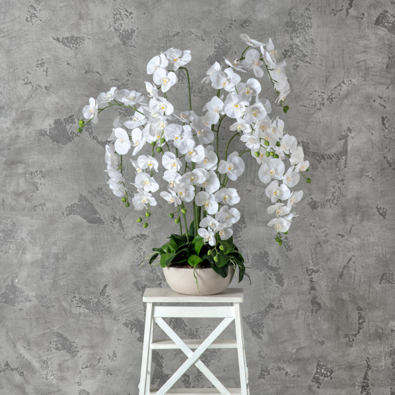 ЦИ75/33(Promo) Орхидея h75см(латекс) в интерьерном кашпо h11см