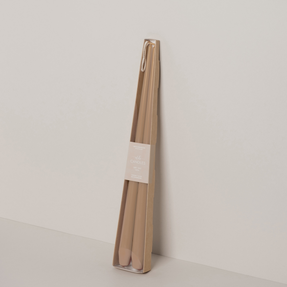 СК35-19(Fix)(F) Свеча коническая 35см Оттенок №19 (бежевый) 2шт/уп_1