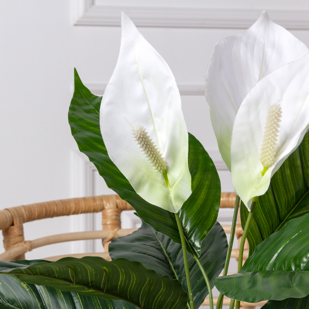 К45/217 Спатифиллум искусственный цветущий h45см в кашпо_1