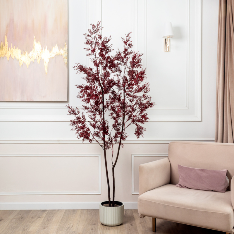 200/РН/ОК/536(Пр)(F) Дерево искусственное интерьерное h200см, бордовое_5