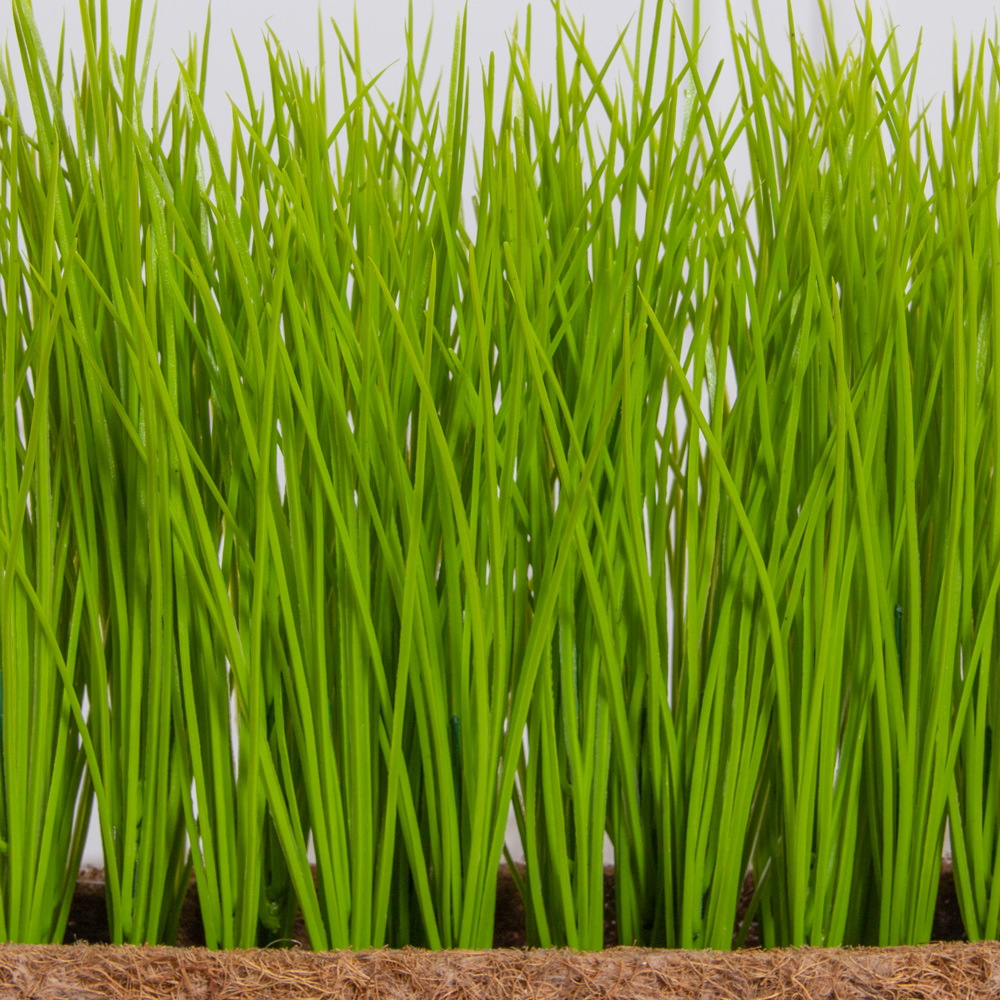 ТД058 Трава Осока искусственная h18-20см  в кокосовом боксе 25х8х8см_3