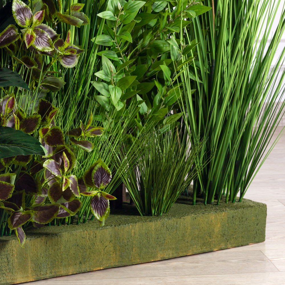 ВМ100(Пр)(F) Вставка зеленый Микс с травой на основании 95х35х10см_5