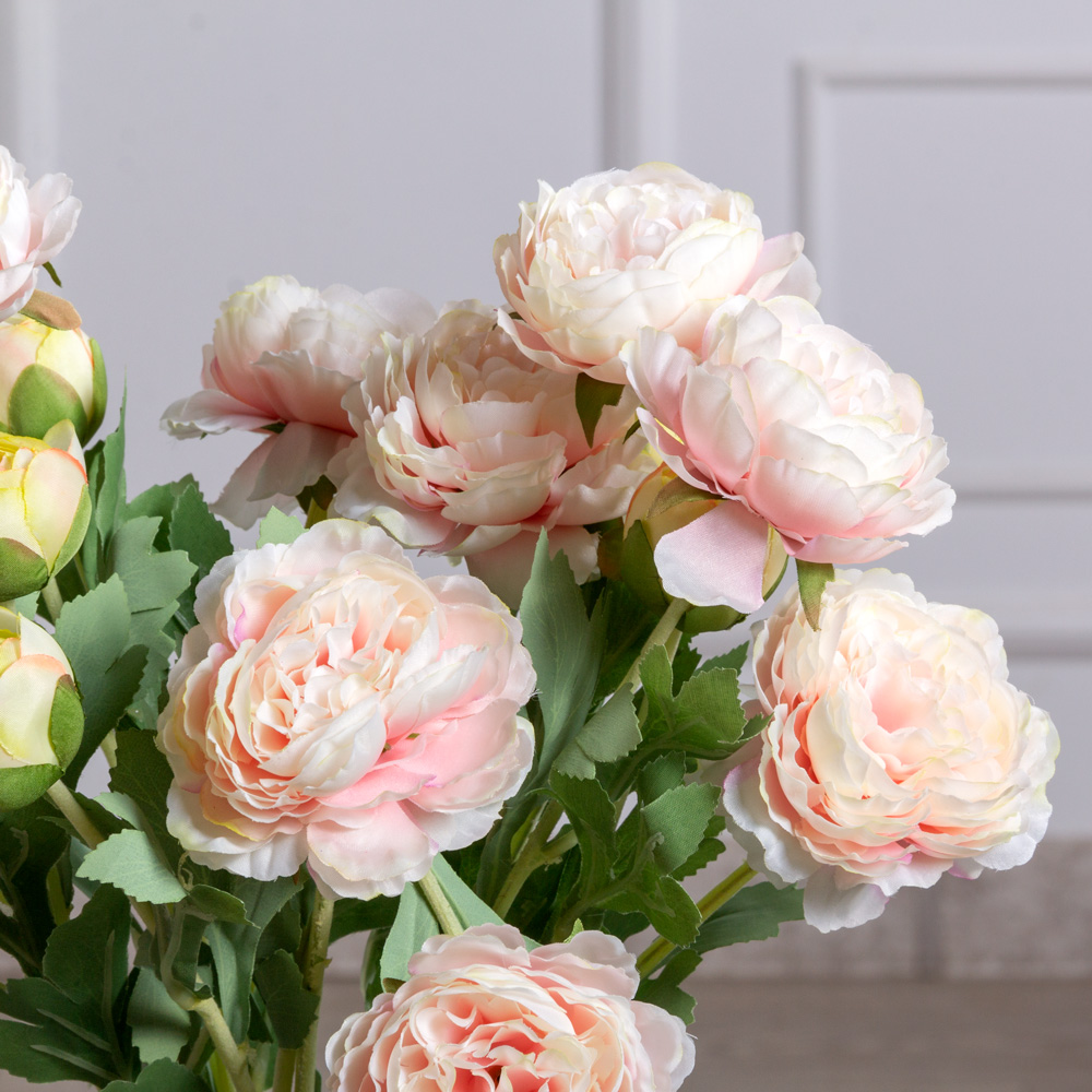 7141А/9149-09/1(F) Ранункулюс искусственный h50см, 2головы, 1бутон, розовый_1