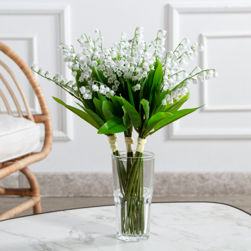 7142А/9122-0347(F) Букет ландышей h36см из 8штук_1