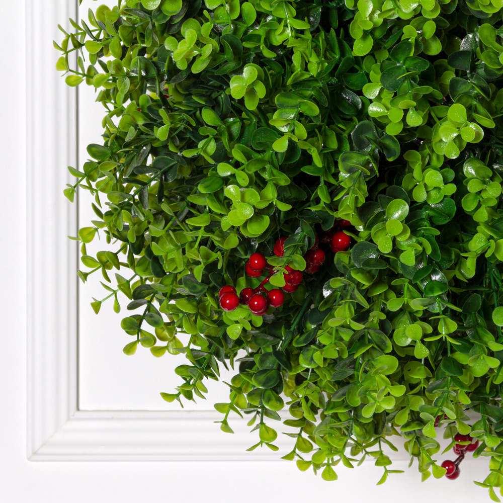 СШ045/228-6(з) Самшит искусственный шар эвкалипт Элит с ягодами d45см_1