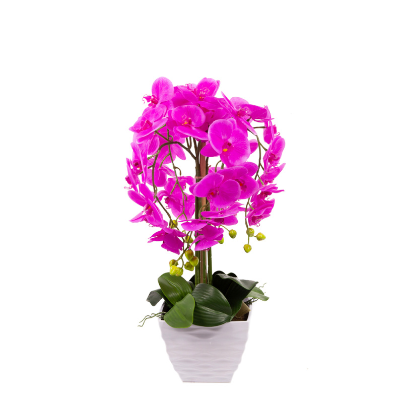 ЦК80*5/33-2(Promo) Орхидея Фаленопсис(малиновая)h65см(латекс) в интерьерном кашпо