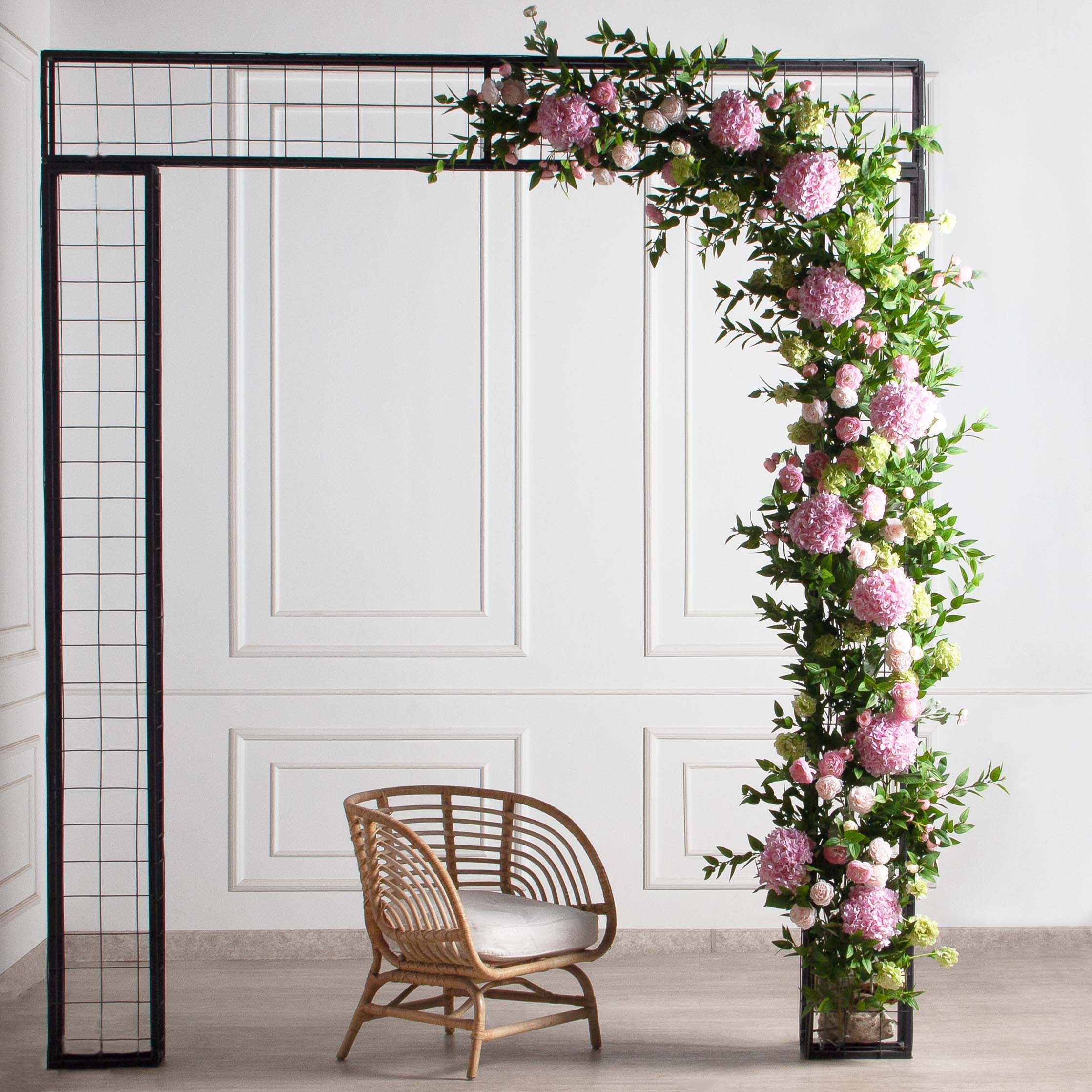 ДЛ166(F) Декор входной группы цветочный h260см (шир 40-60см)_3