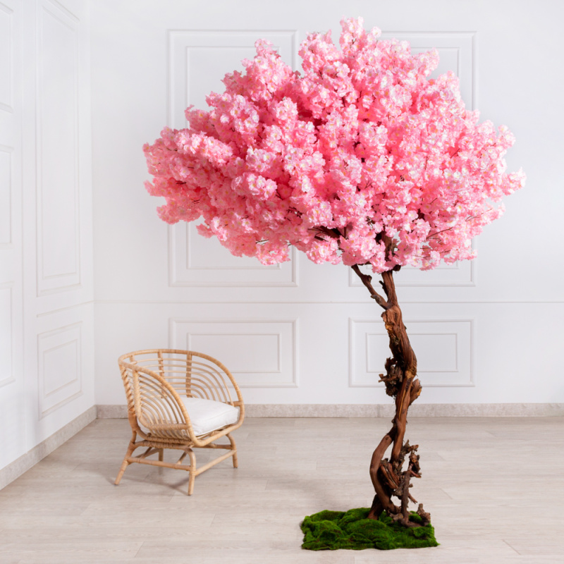 250/ОС/225-2(з)(F) Сакура искусственная h250см на основании, розовая