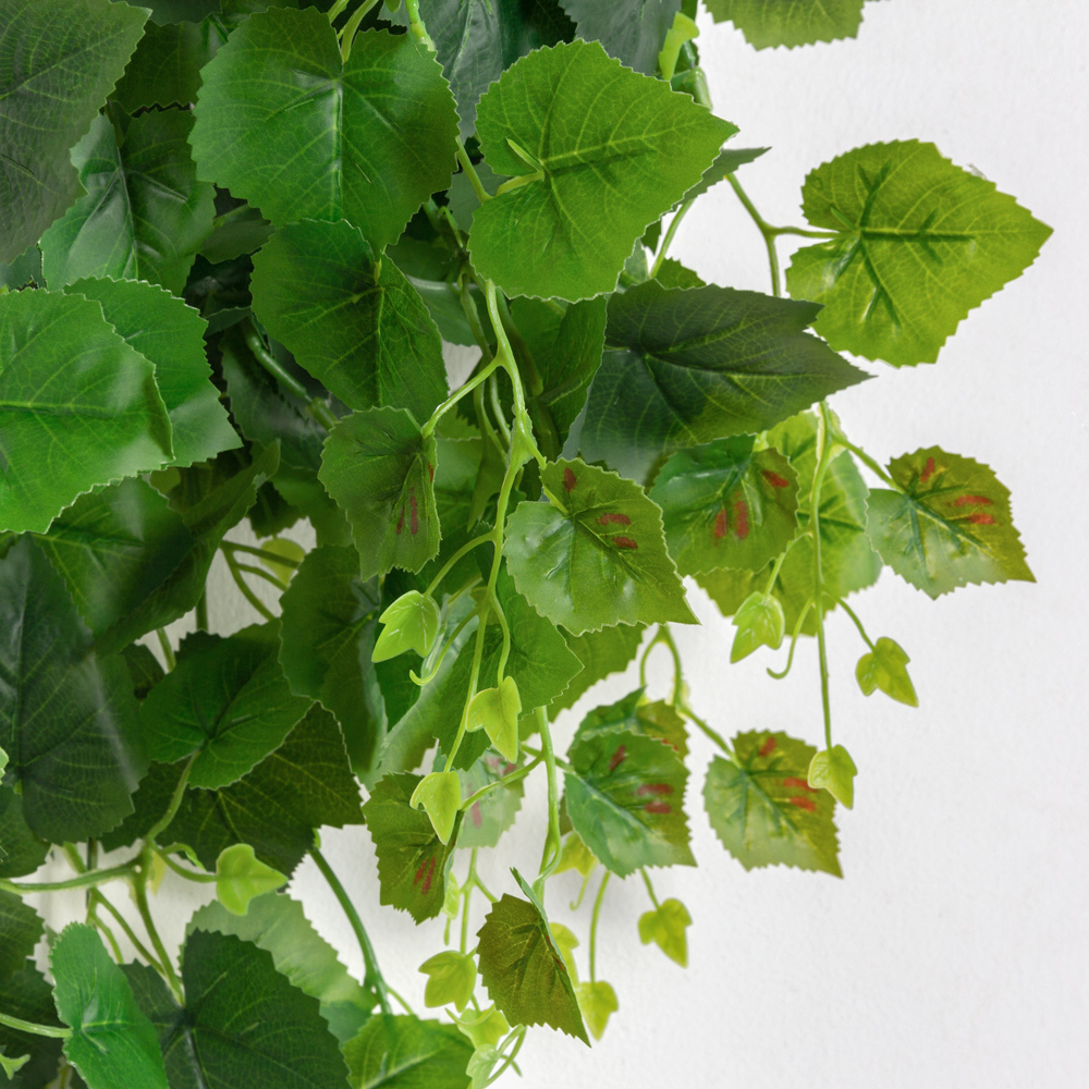 7144А/0016-354(F) Плющ Виноград искусственный 9частей h110см (латекс)_1