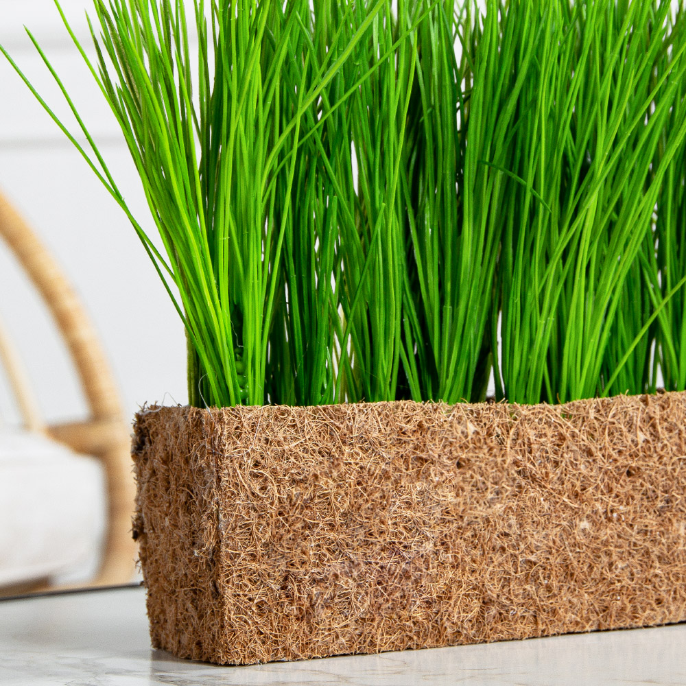 ТД061(F) Трава искусственная h15см в кокосовом боксе 25х8х8см_5