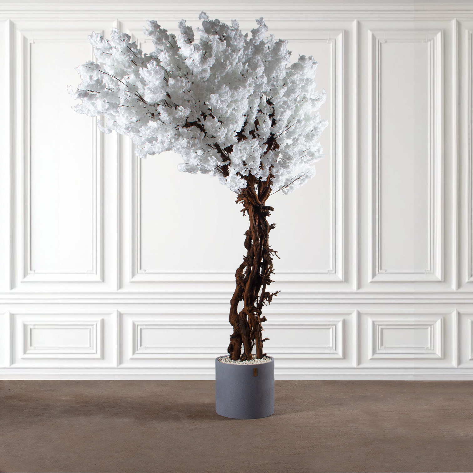 318/ОС/225-2(з)(F) Сакура Элит искусственная пристенная, разборная h318см, белая_3