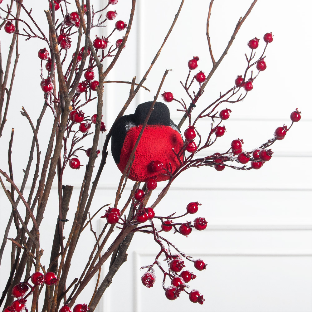 200/РН/647(Пр)(F) Дерево искусственное со снегирями h200см_6