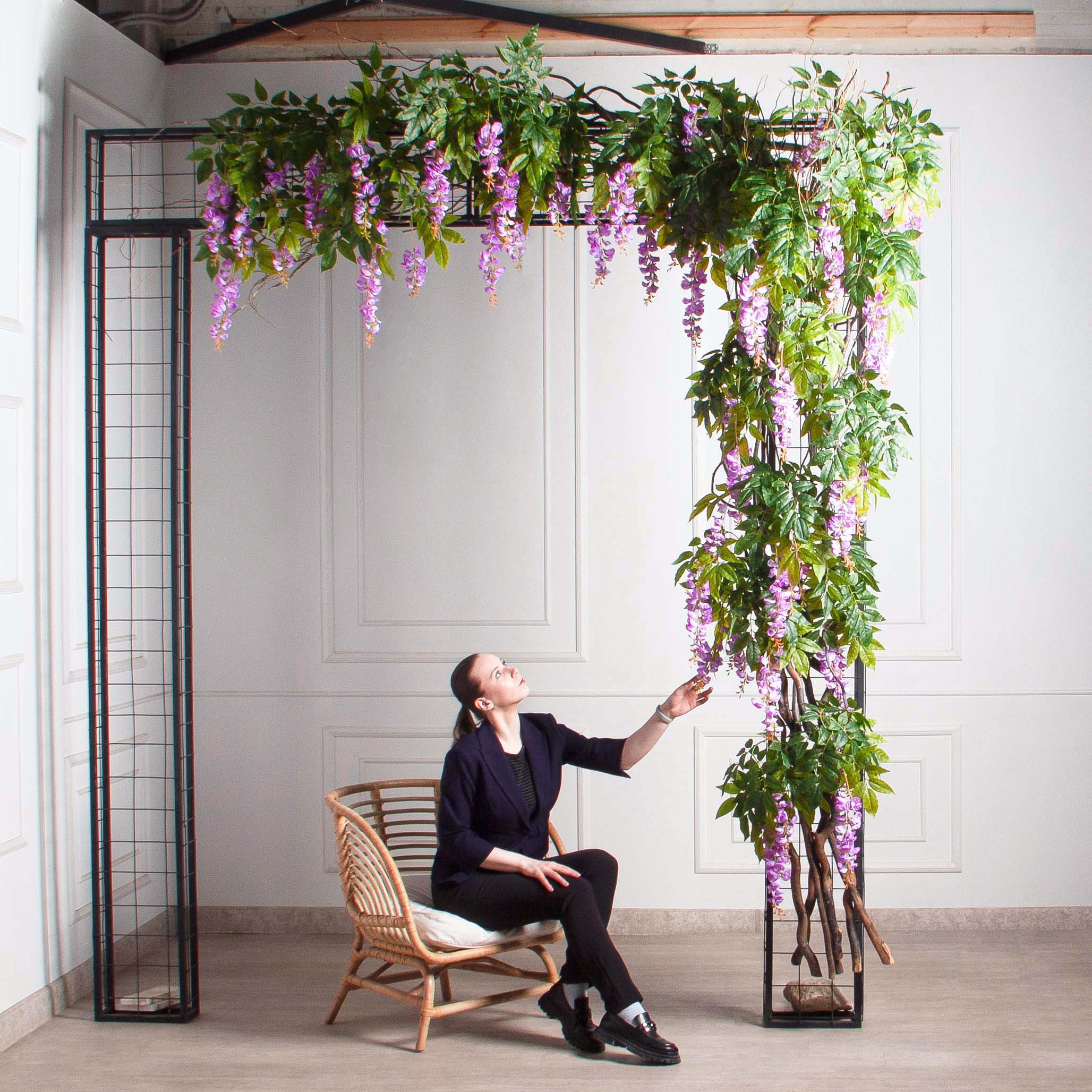 ДЛ163(Пр)(Fix)(F) Декор входной группы с глицинией h270см_2