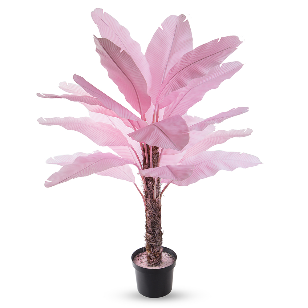 П120/356-2(з.) Банановая пальма розовая (силикон) h120см_1