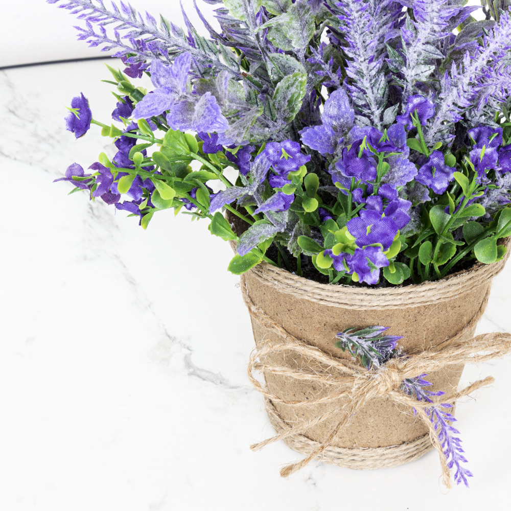 КС04/78-1(F) Лаванда искусственная h20см в декоративном кашпо_2