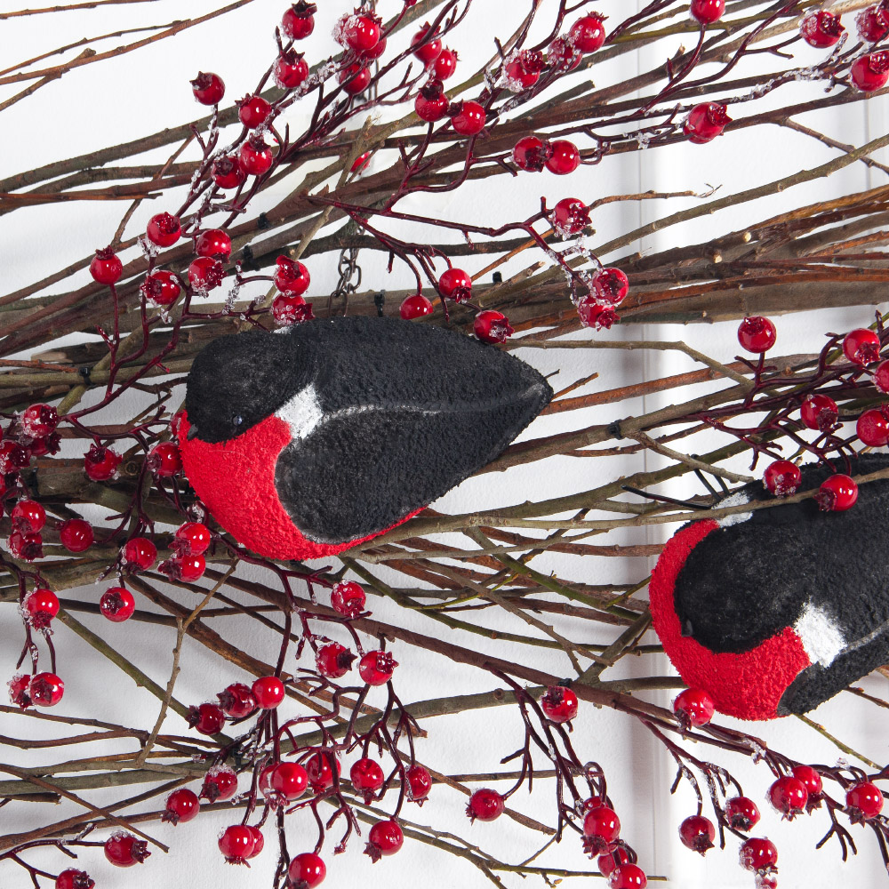 Л185(Пр)(F) Лиана искусственная со снегирями L150см_4