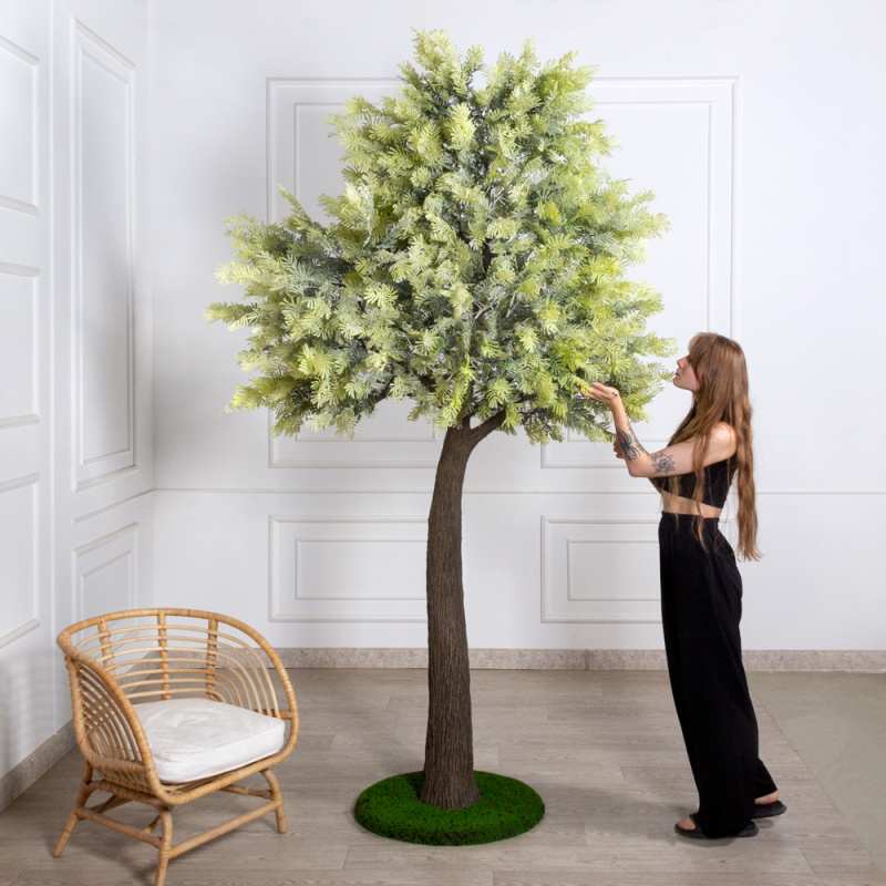 280МЕТ/разб/ПС/505-2(F) Дерево искусственное интерьерное h280см,мятное_1