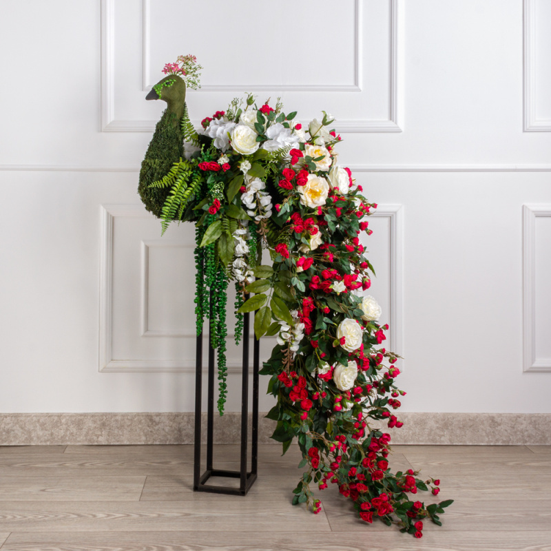 БТФ09(Promo) Композиция искусственная цветочная Павлин_7