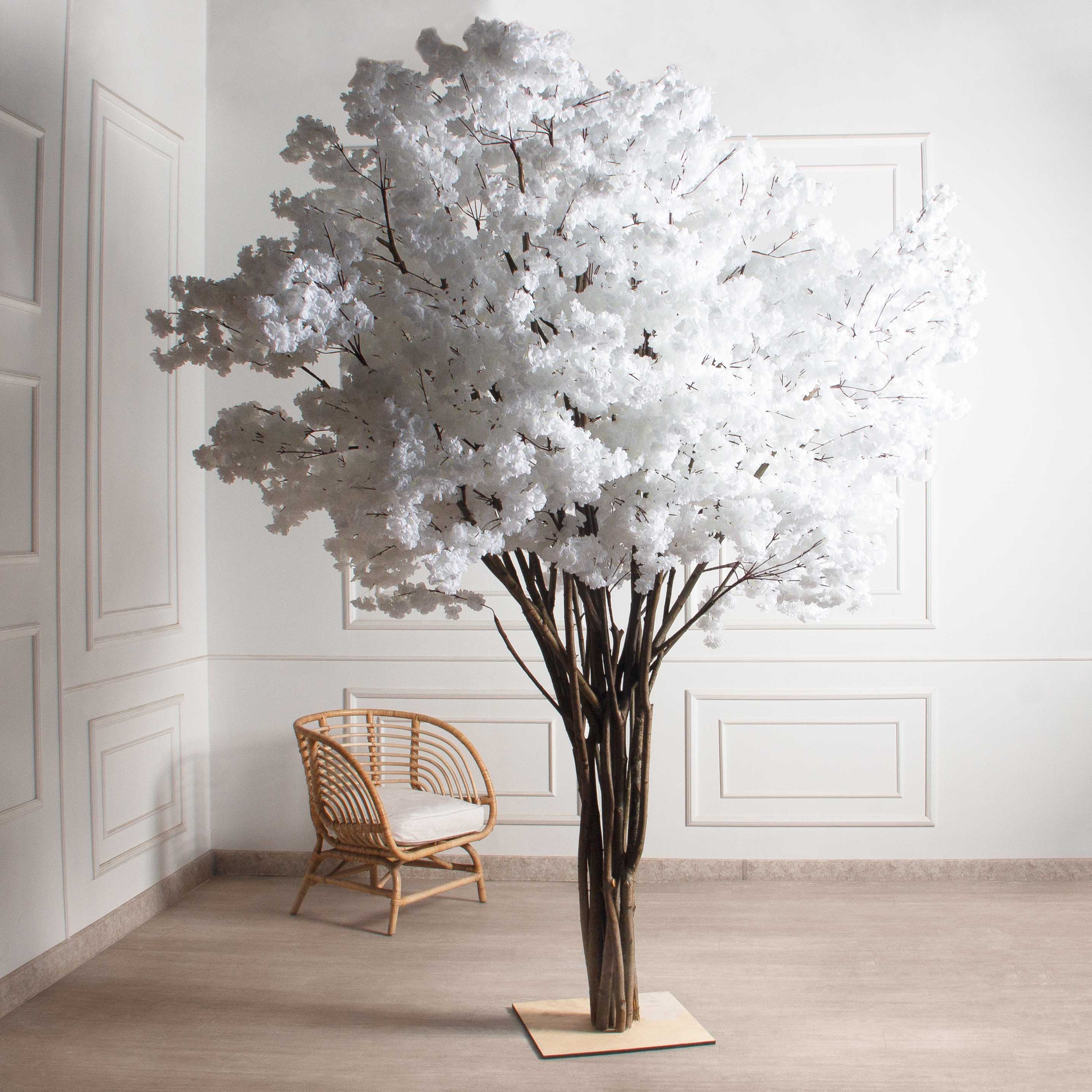 270/РН/225-2(з)(F) Сакура искусственная h270 d250см на основании 50*50см, белая_3