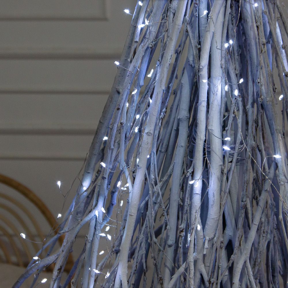 170/РН/СВ03х(Пр)(F) Ель в скандиновском стиле с гирляндой Роса h170см, белая_5