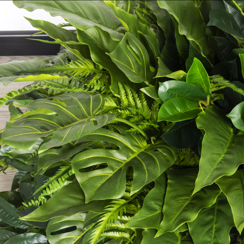 ВМ10-1(з) Композиция искусственная Зелень микс с Эластикой на вставке d86хh5см_3