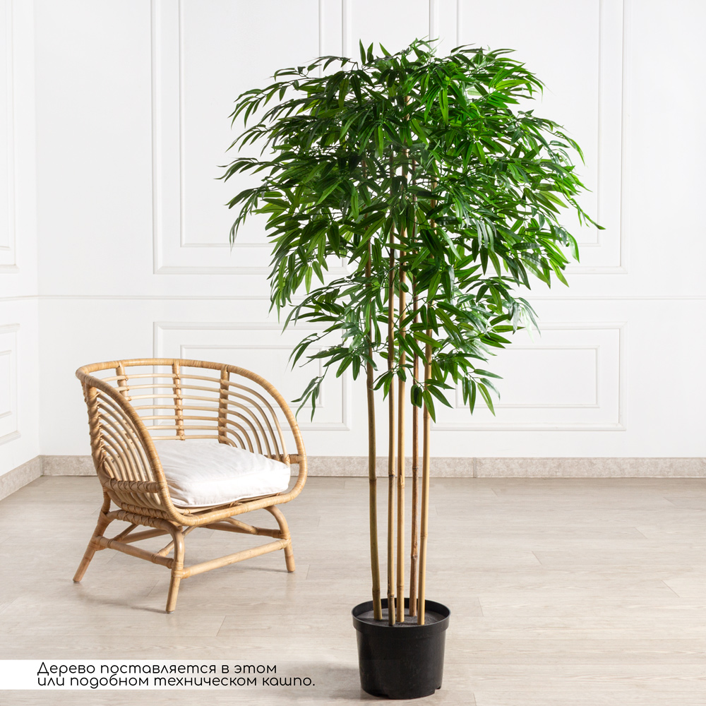 160/ШК/75(з)(F) Бамбук искусственный 5 стволов, h160см (латекс)_1