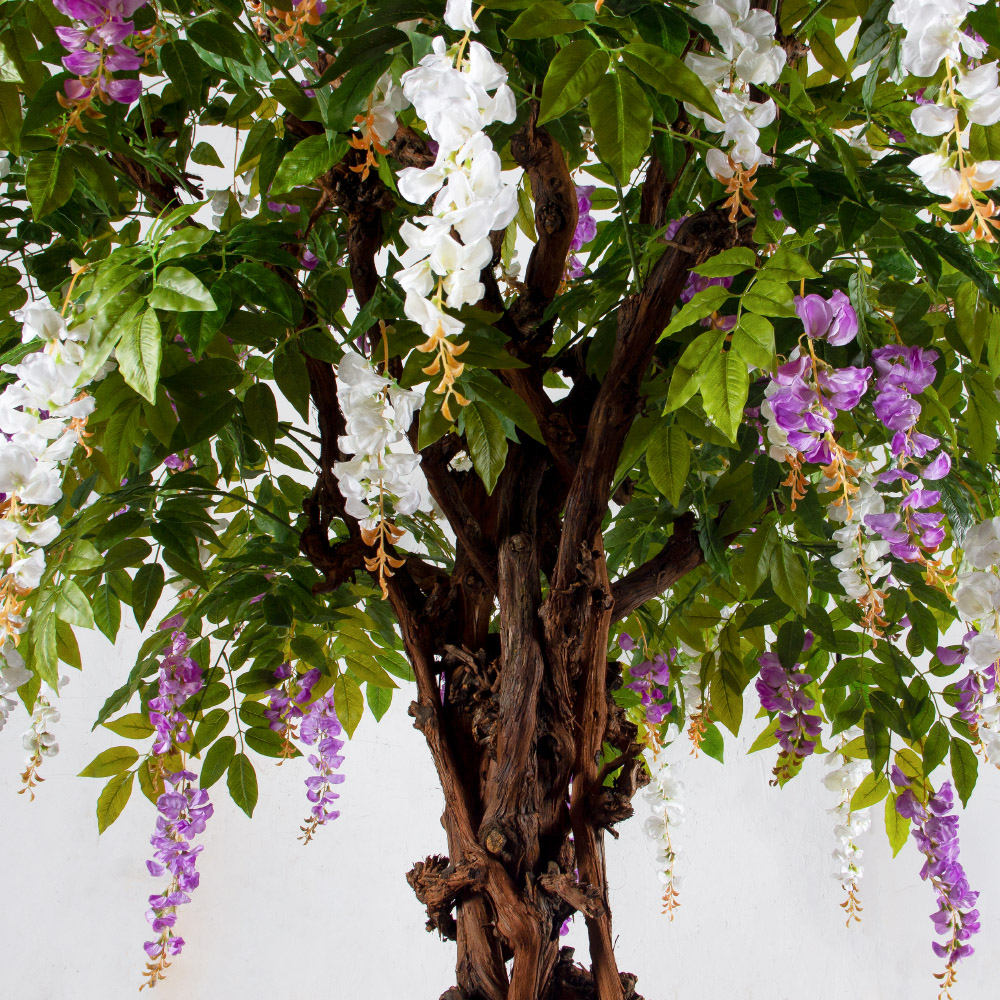 260/ОС/АСС/424(з)(F) Глициния искусственная h260см d200х190см (латекс), бело-сиреневая_5