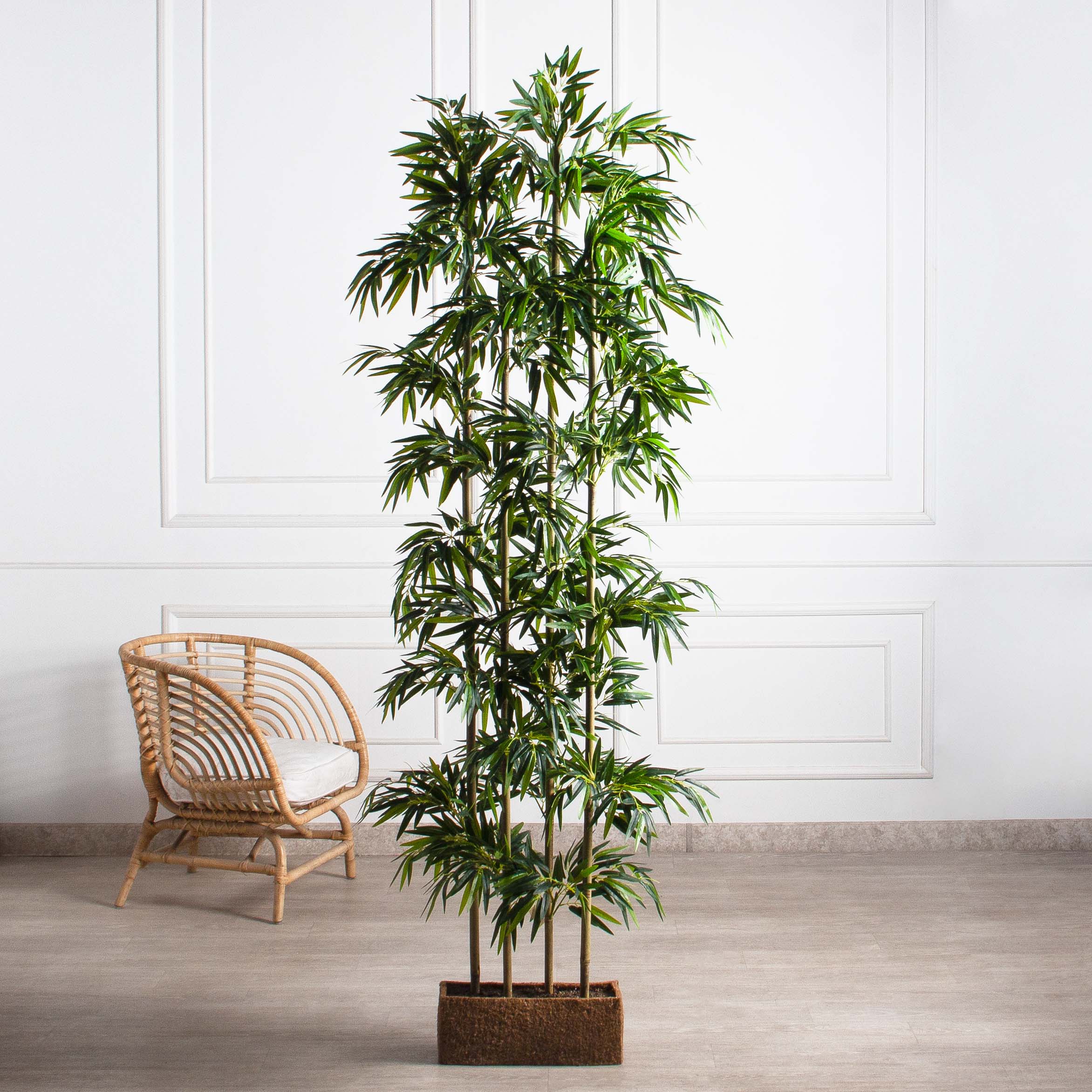 Ш220/75-3(з)(Пр)(F) Ширма искусственная Бамбук h220см в кокосовом боксе 40х15х15см_2