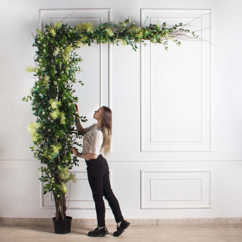 ДЛ164-1(з)(F) Декор входной группы цветочная h276см_1