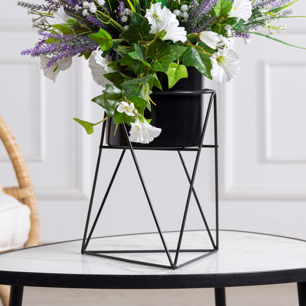 КС/МП46(F) Композиция микс с лавандой h20см на металлической подставке h25см _2